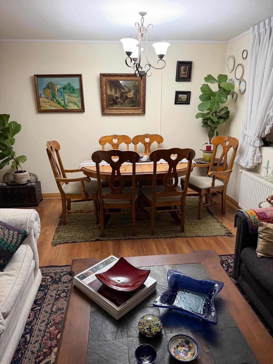 Juego de comedor extensible con 4 sillas y 2 sitiales - Imagen 8
