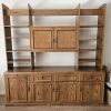 Mueble bar librero biblioteca encina