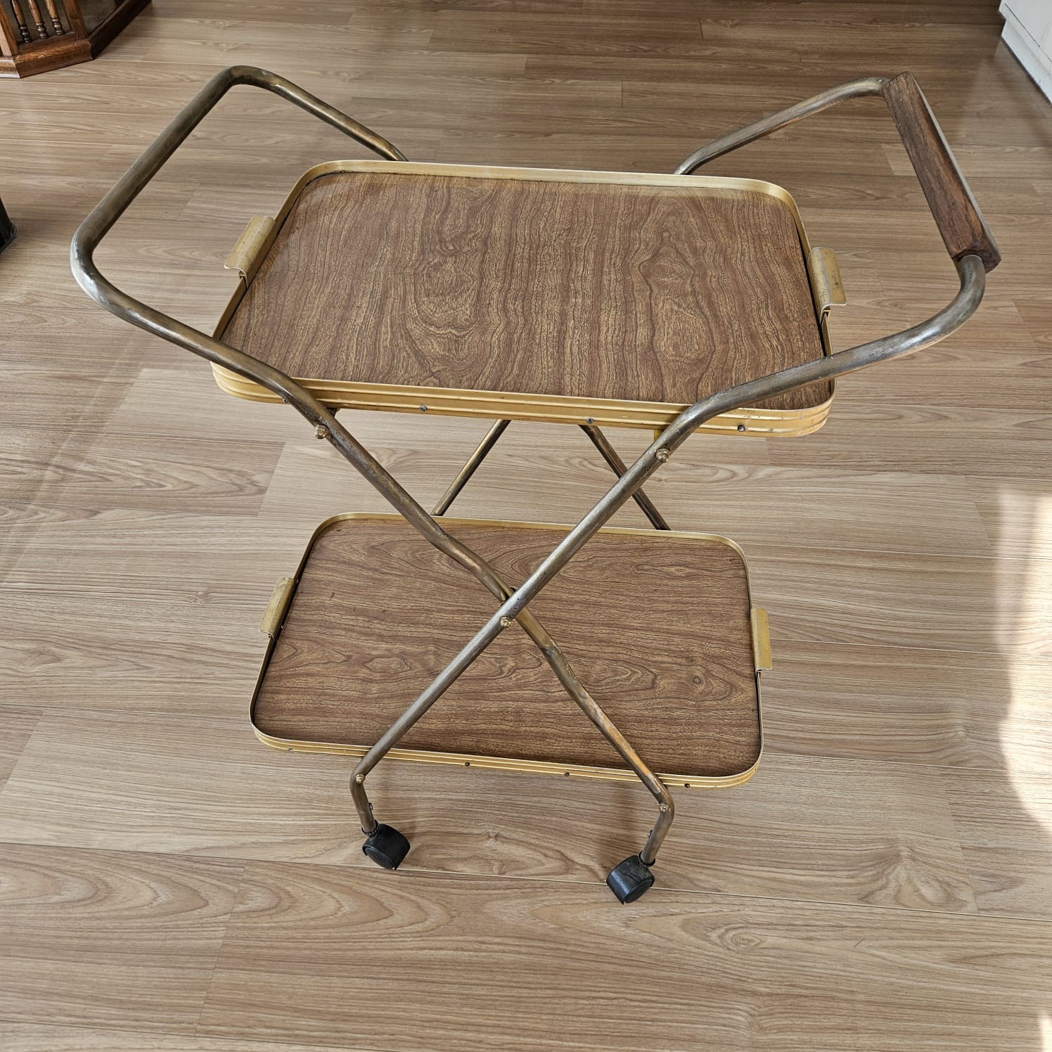 Carrito bar madera y metal