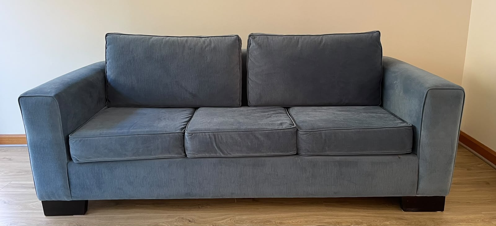 Sofá cama 3 cuerpos azul piedra Rex