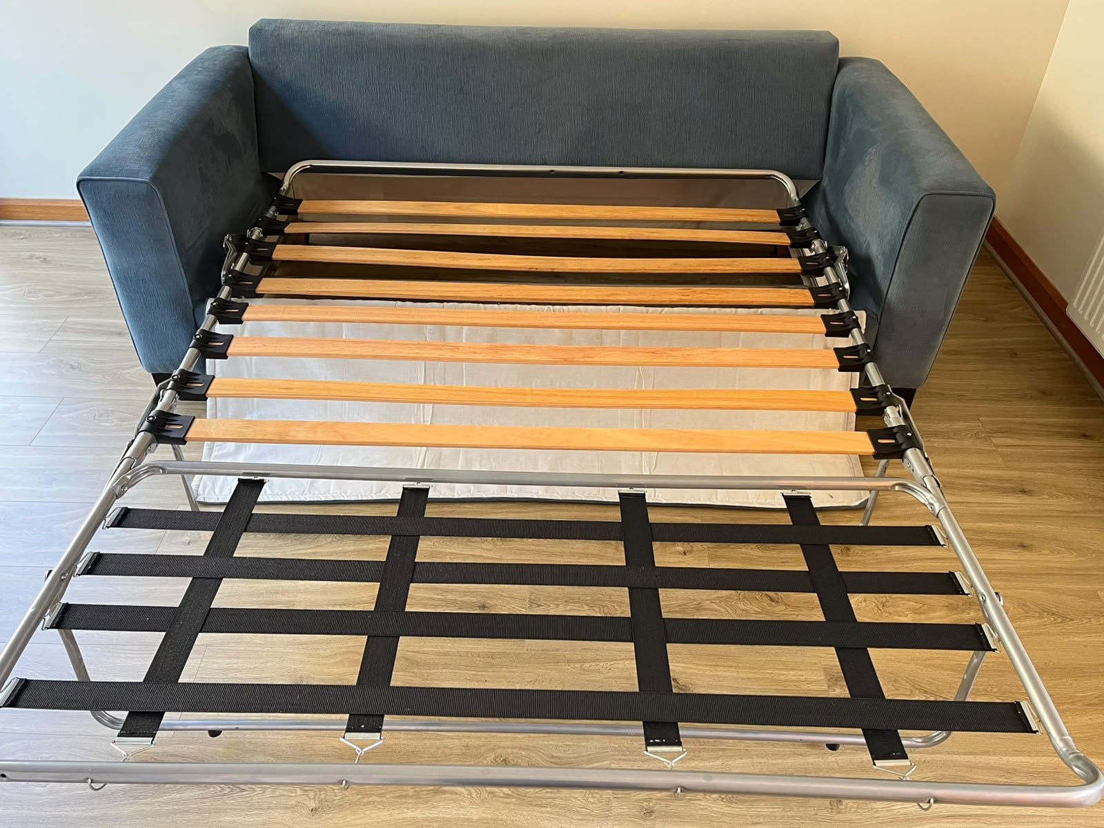 Sofá cama 3 cuerpos azul piedra Rex - Imagen 2