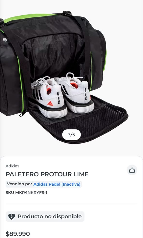 Bolso Paletero Protuor Lime Adidas - Imagen 6