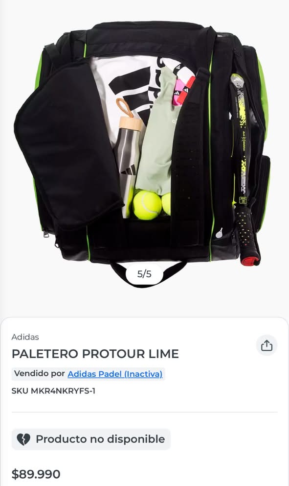 Bolso Paletero Protuor Lime Adidas - Imagen 7