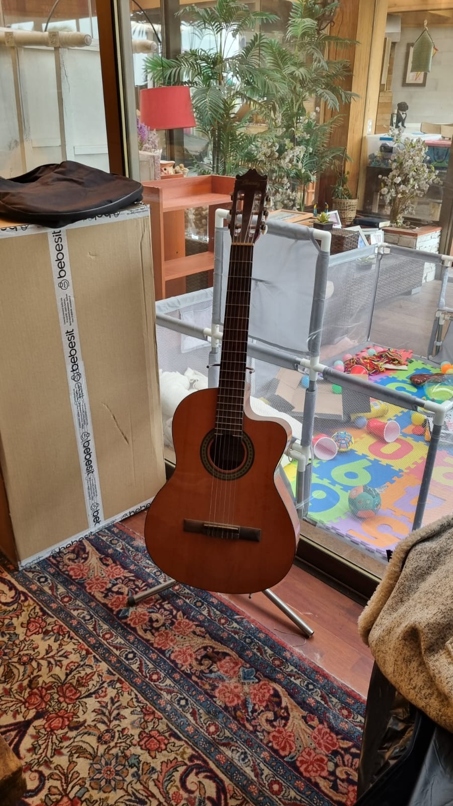 Guitarra Acústica Ibañez con Atril