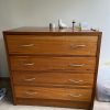 Cómoda enchapada madera 3 cajones