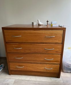 Cómoda enchapada madera 3 cajones