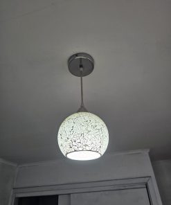 Lámpara techo pantalla vidrio estilo craquelado