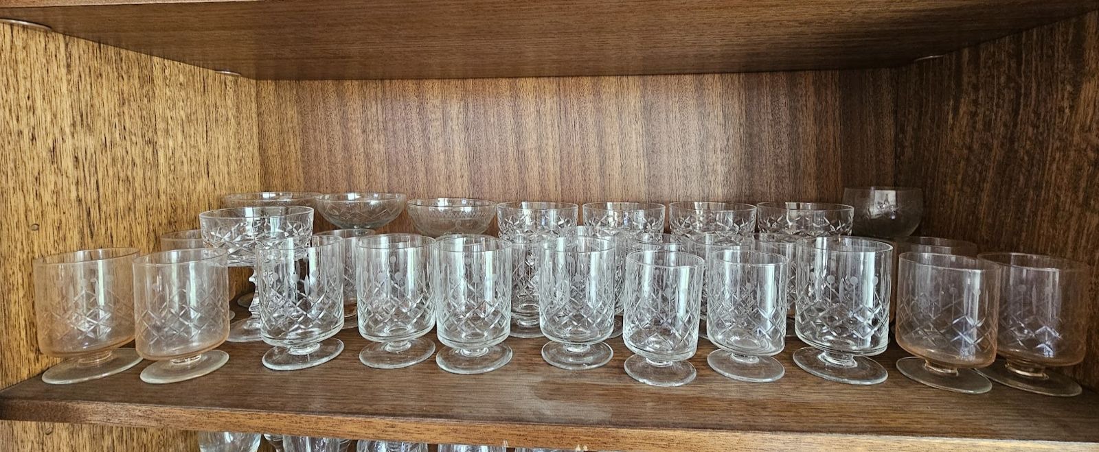 Set 30 vasos y copas cristal