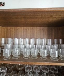 Set 40 vasos y copas talladas