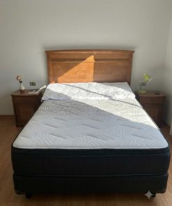 Cama 2 plazas Rosen Tempo plus con respaldo y veladores