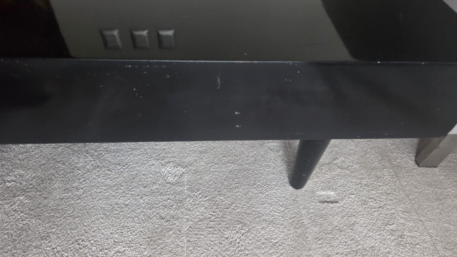 Mesa de centro cuadrada minimalista negra - Imagen 2