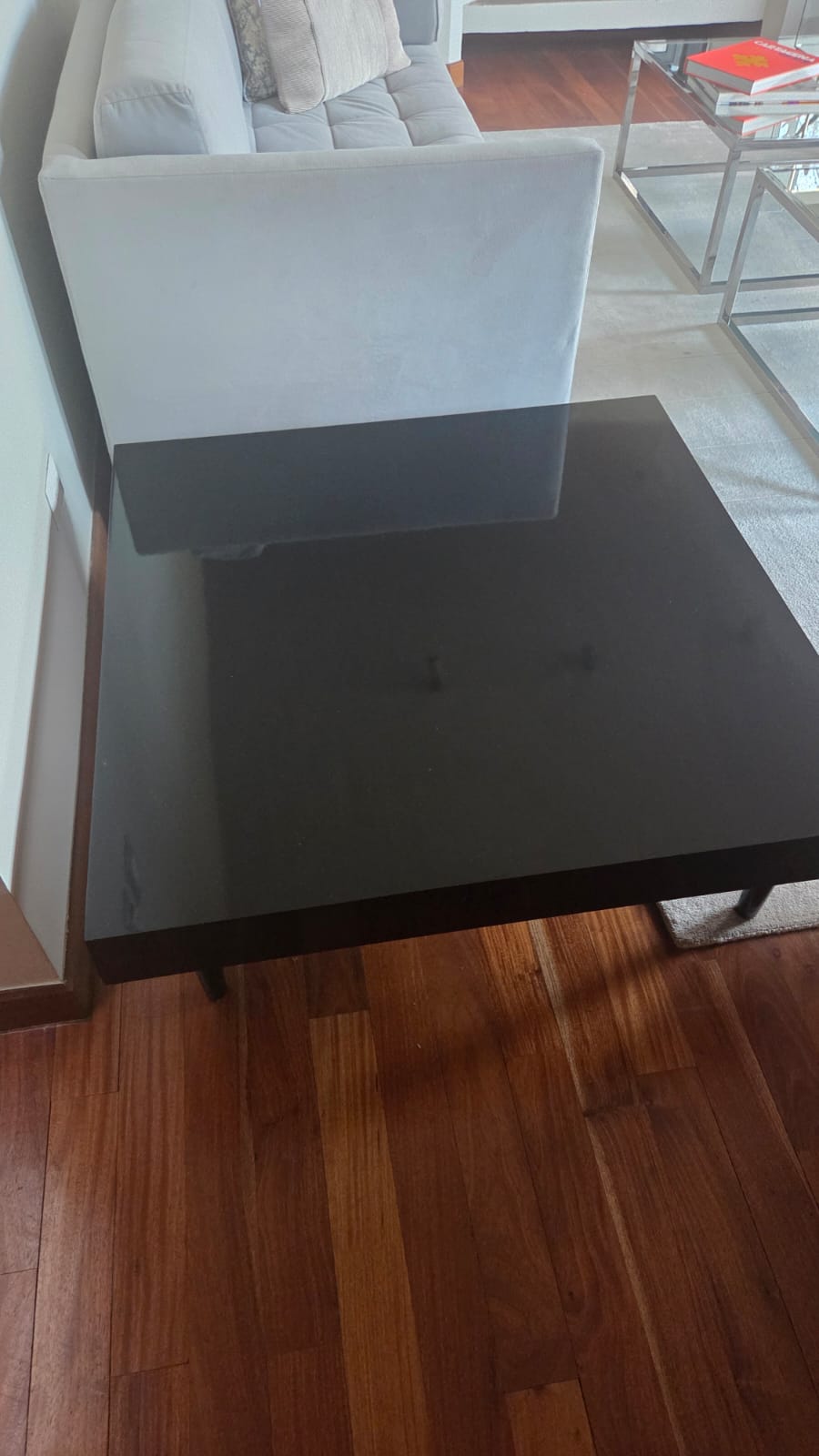 Mesa de centro cuadrada minimalista negra - Imagen 3