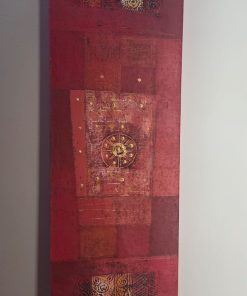 Cuadro abstracto vertical rojo