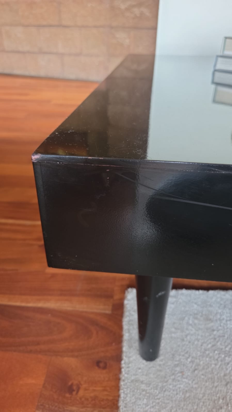 Mesa de centro cuadrada minimalista negra - Imagen 6