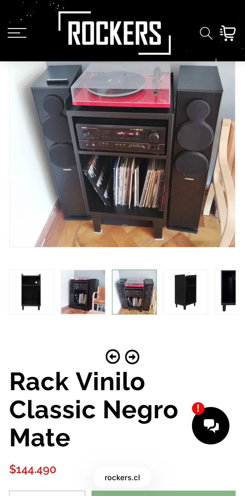 Rack vinilos negro mate - Imagen 5