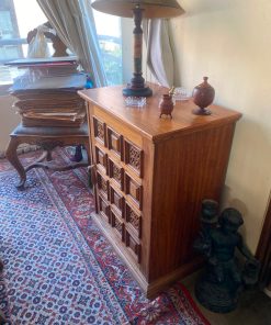 Mueble bar licorera madera encina sistema rotatorio
