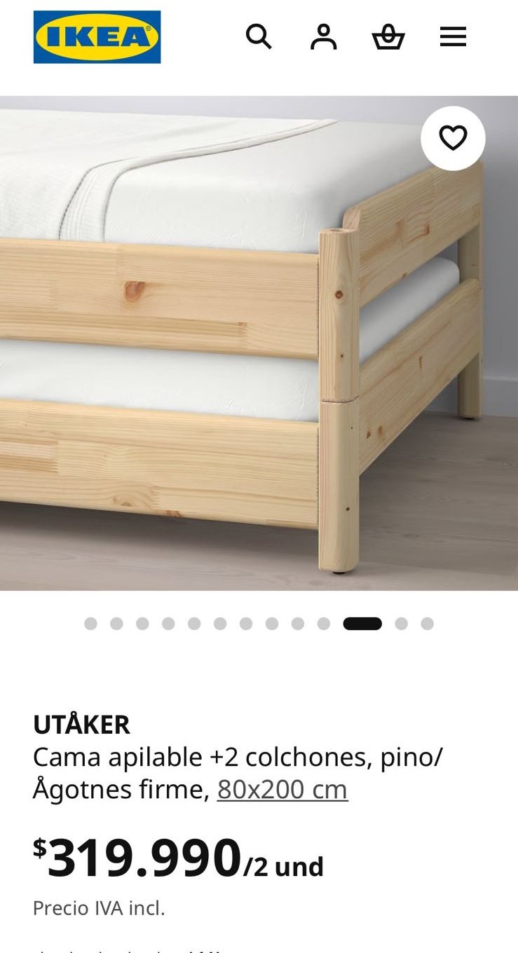 Cama aplilable Ikea 1 plaza - Imagen 2