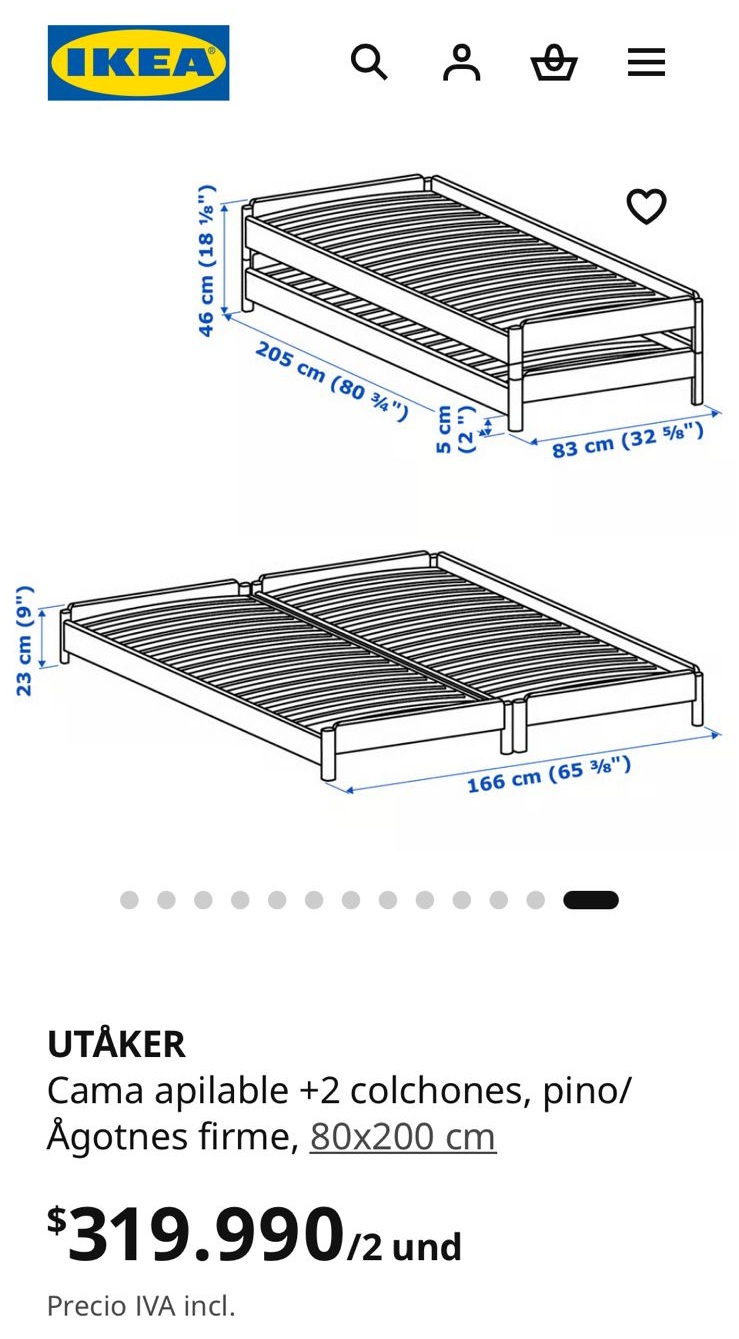 Cama aplilable Ikea 1 plaza - Imagen 3