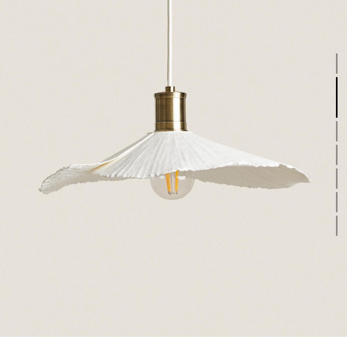 Lámpara techo Zara Home papel flor pequeña - Imagen 3