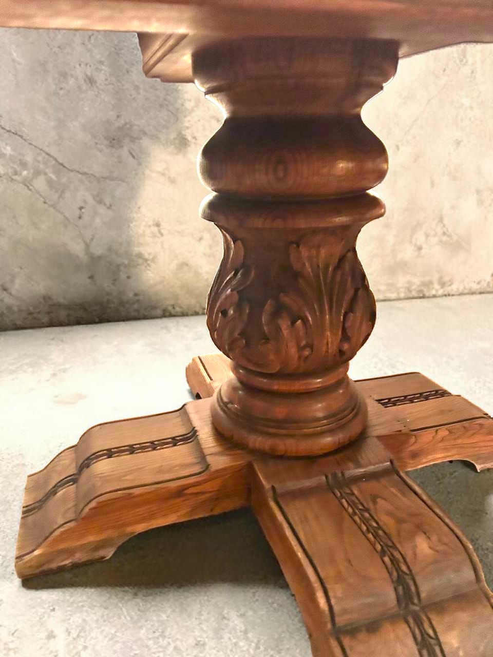 Juego de comedor madera maciza 6 sillas talladas - Imagen 3