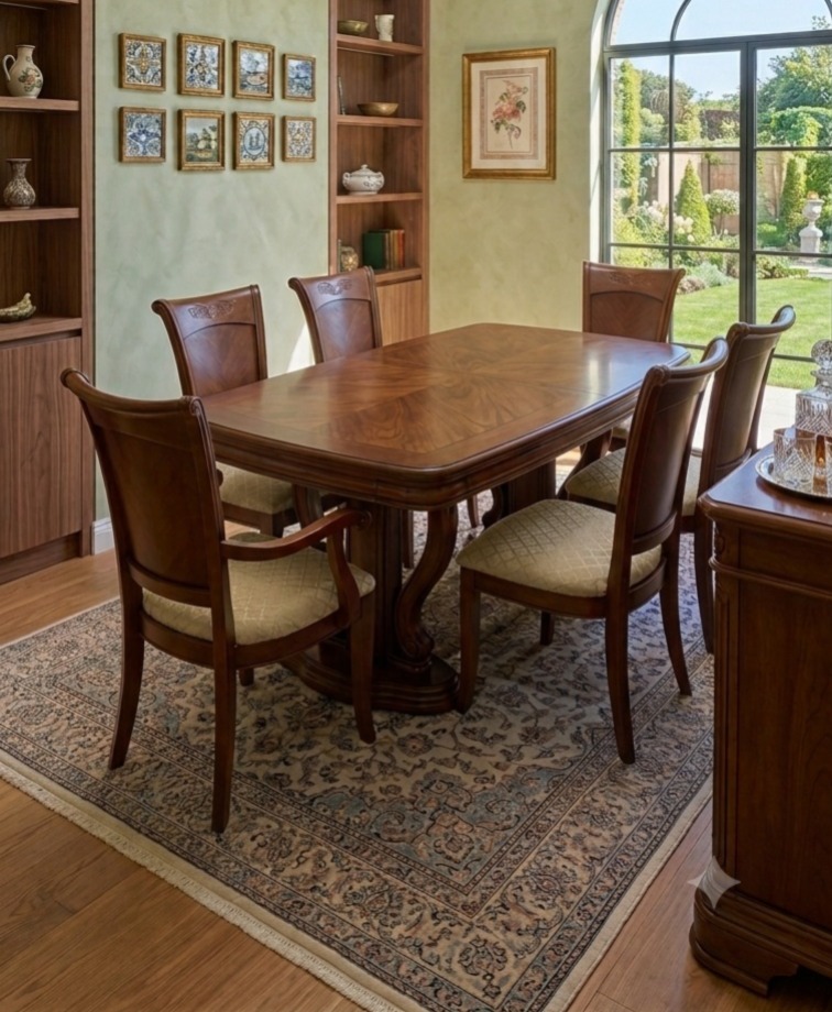 Juego comedor madera maciza 6 sillas