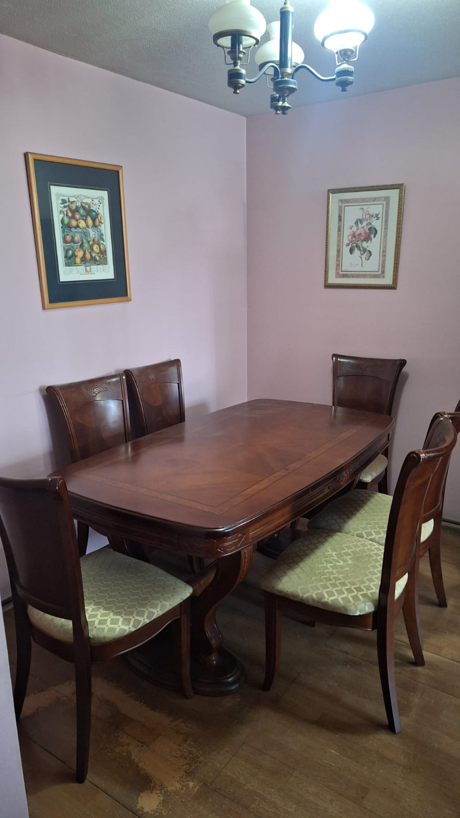 Juego comedor madera maciza 6 sillas - Imagen 4