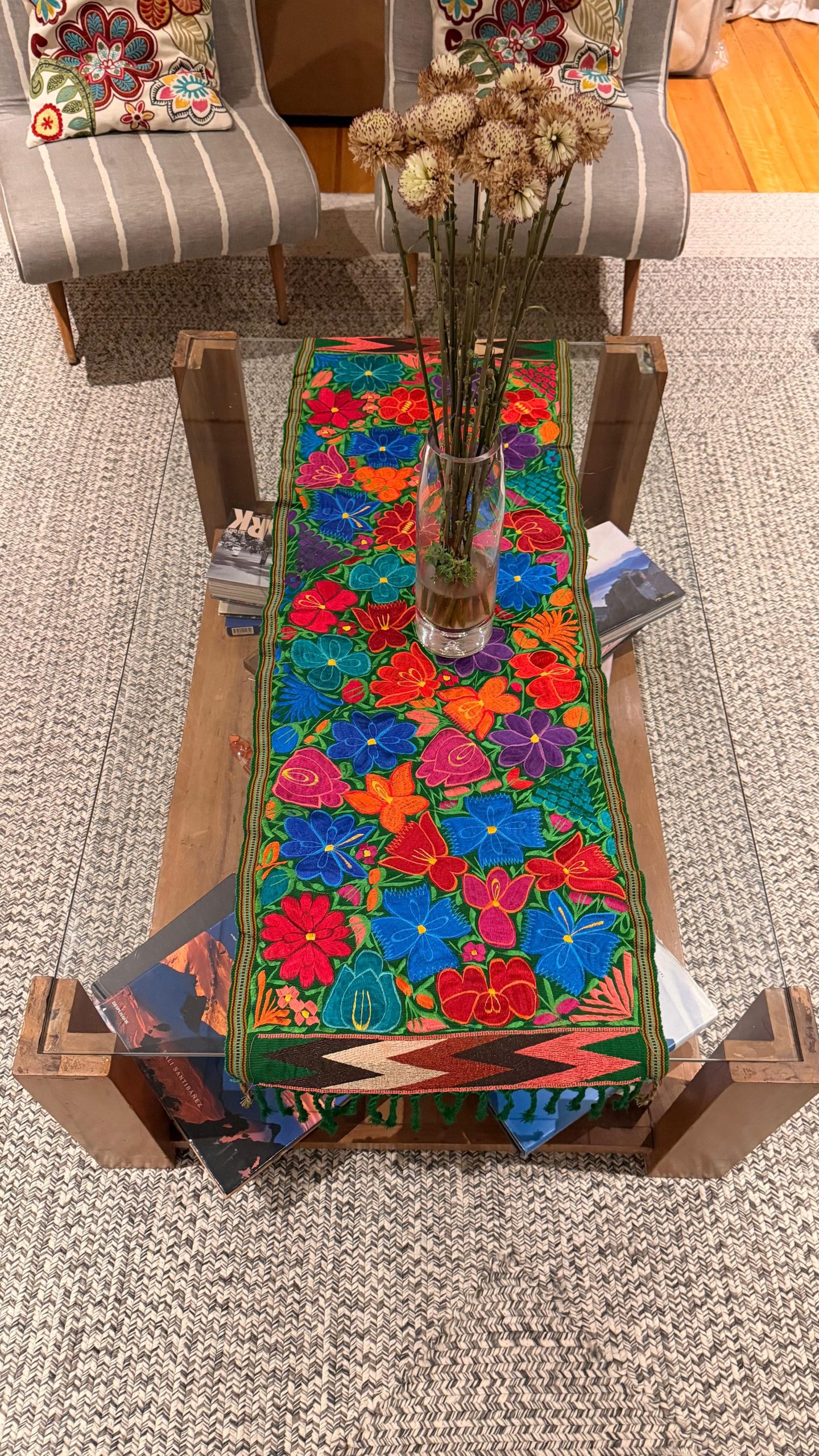 Mesa de centro madera demolición y vidrio - Imagen 3
