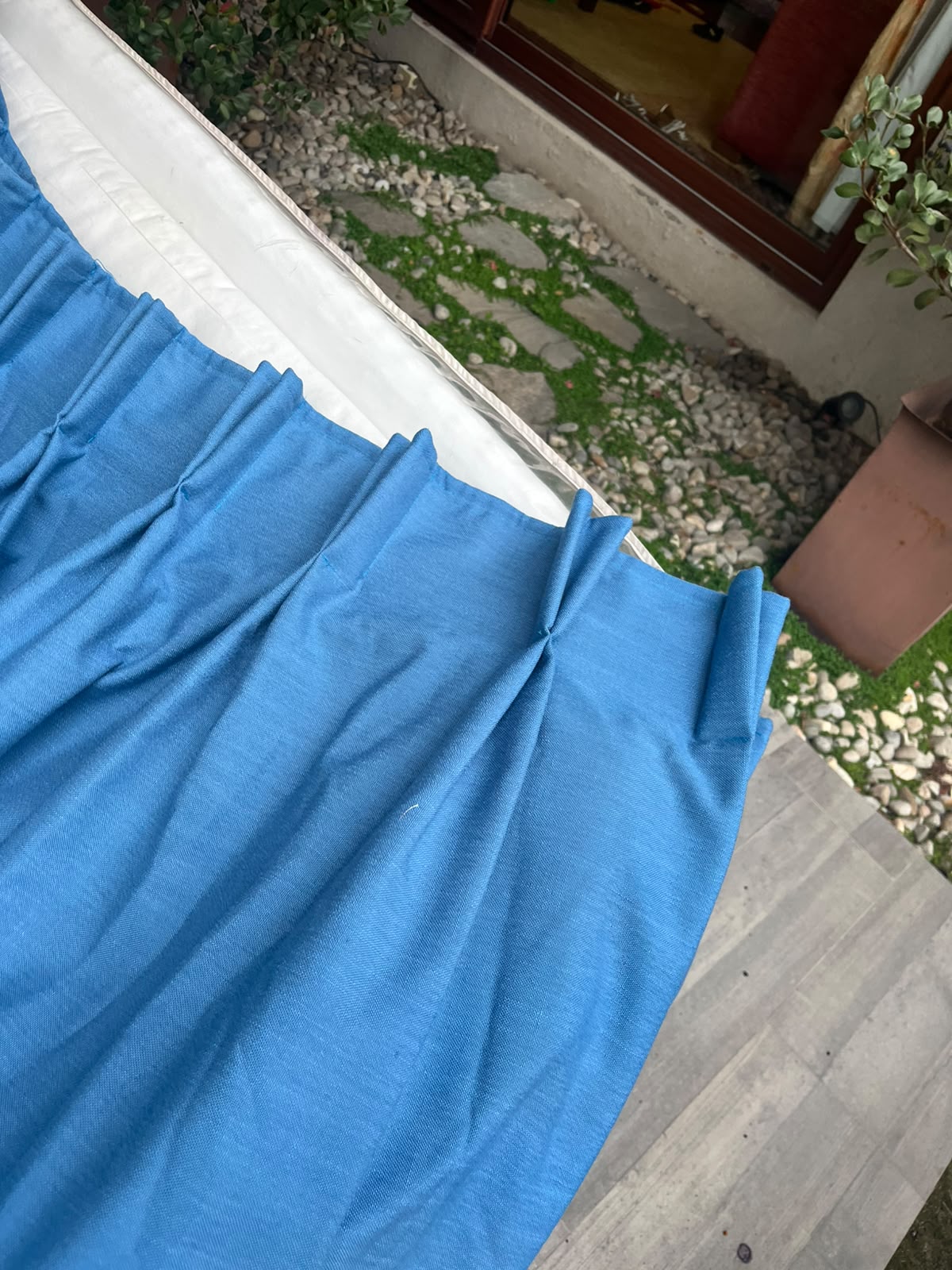 Cortinas azul forradas con Trevira - Imagen 3