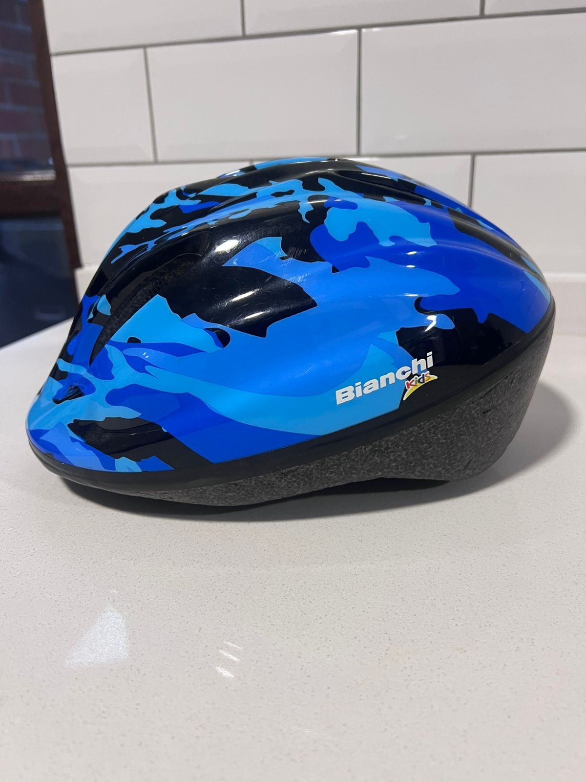 Casco niño azul