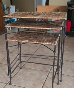 Set 3 mesas nido mimbre
