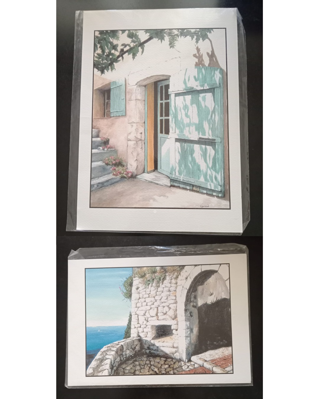 Par láminas pueblo Èze