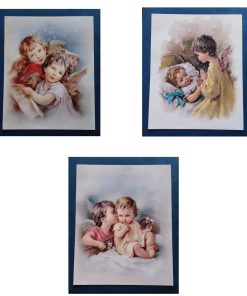 Set 3 cuadros láminas Ángeles Italianas