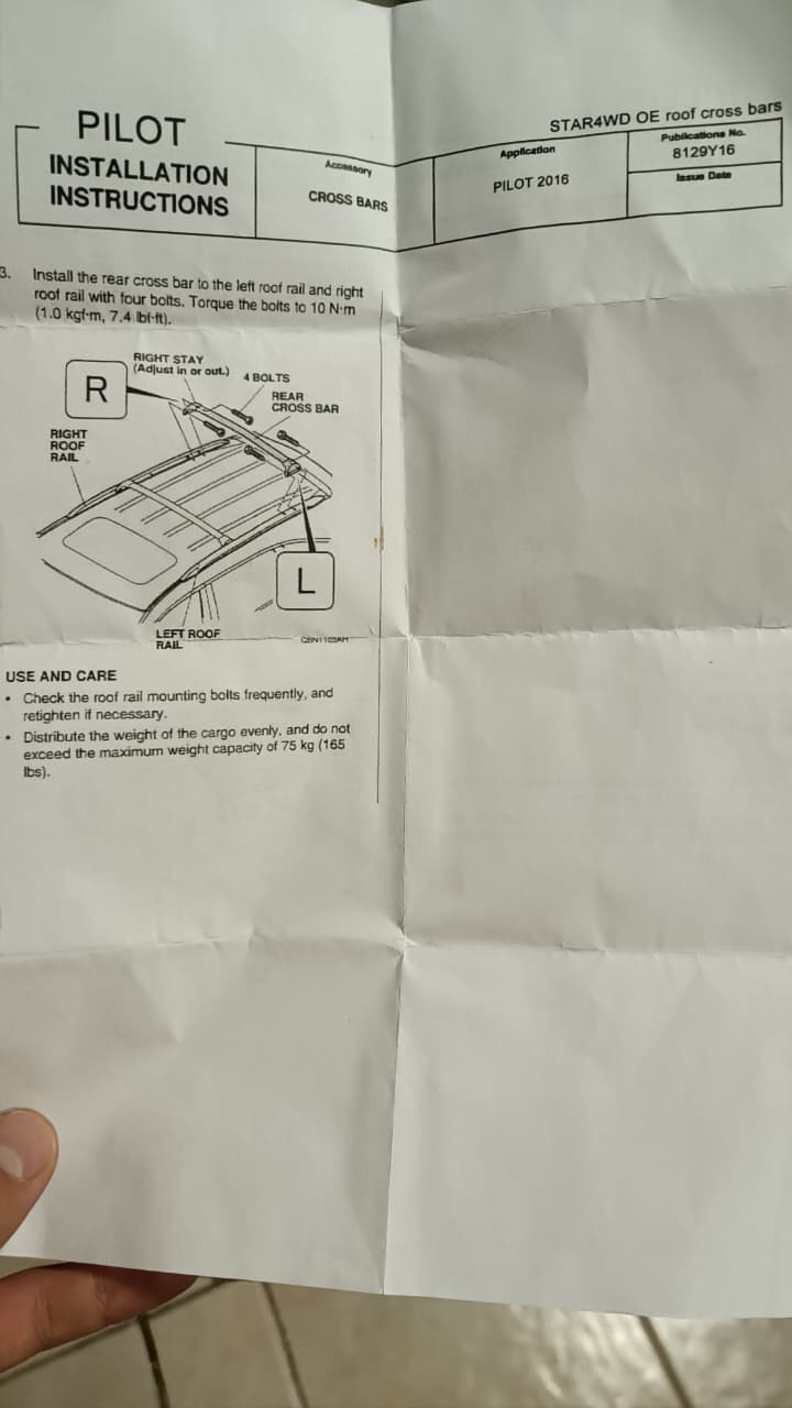 Barras de techo OEM para Honda Pilot - Imagen 9
