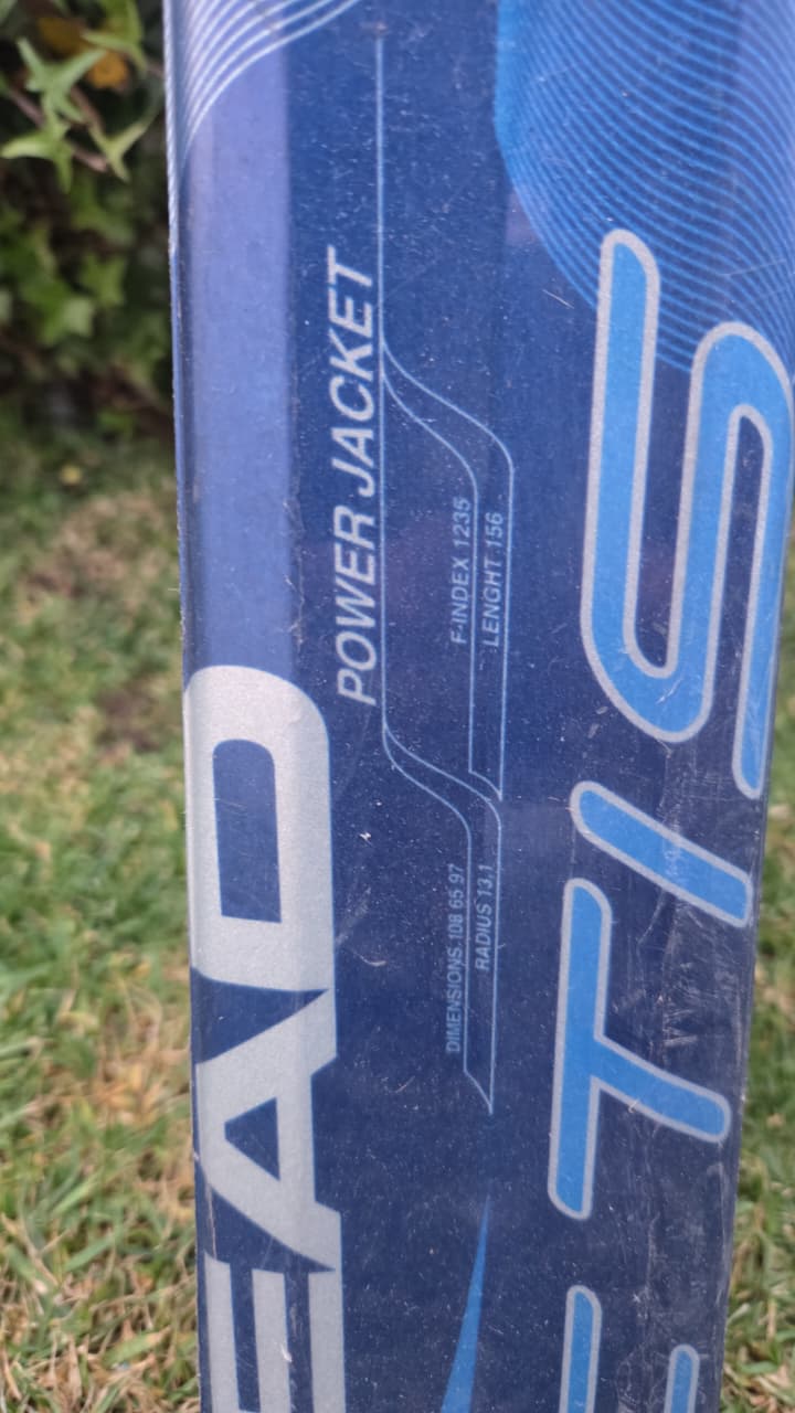 Skis Head azules CTIS con bastones - Imagen 3