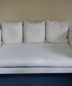Sofá 2 cuerpos tela blanco