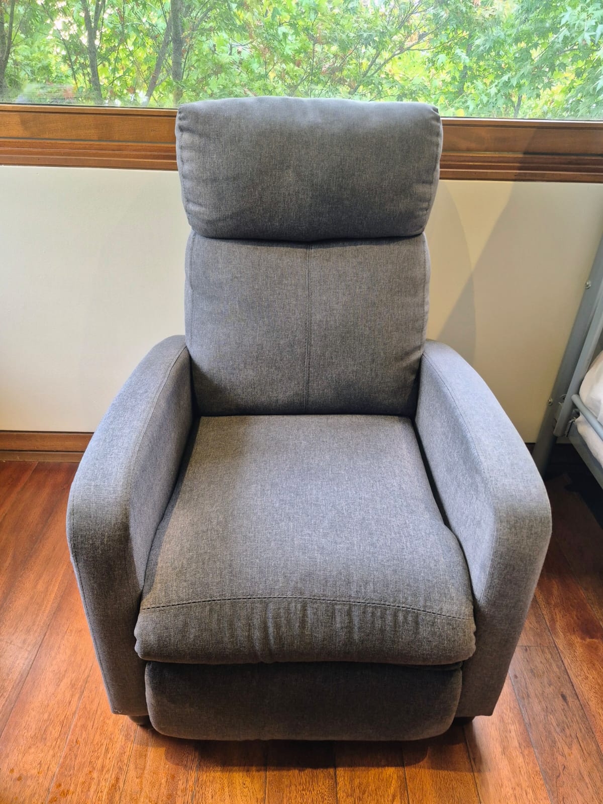 Sillón bergere tela gris - Imagen 3