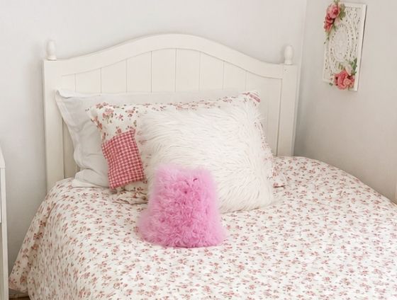Cama 1.5 plazas madera lenga lacada blanca - Imagen 2