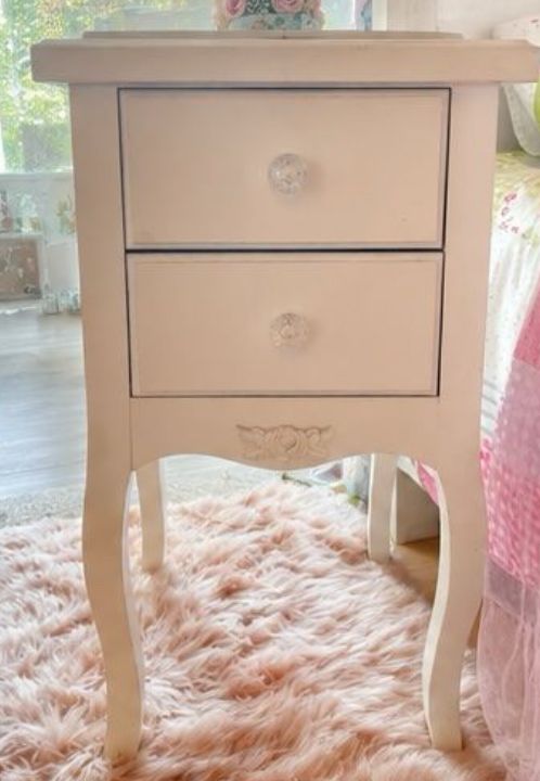 Velador madera blanco vintage - Imagen 3