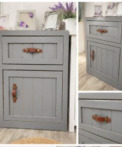 Velador madera gris