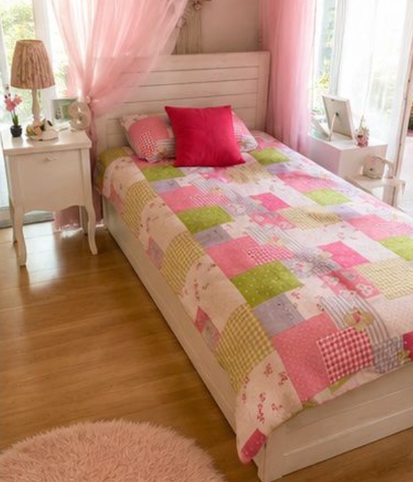 Cama 1.5 plazas madera blanca - Imagen 3