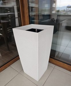 Par maceteros autorriego plástico blanco