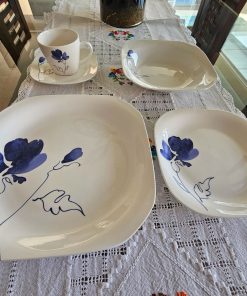 Juego loza Vitavola flores azules 30 piezas