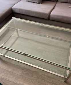 Mesa de centro Filippa Design vidrio y estructura cromada