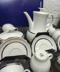 Juego de café Florencia ribete plateado para 6 personas