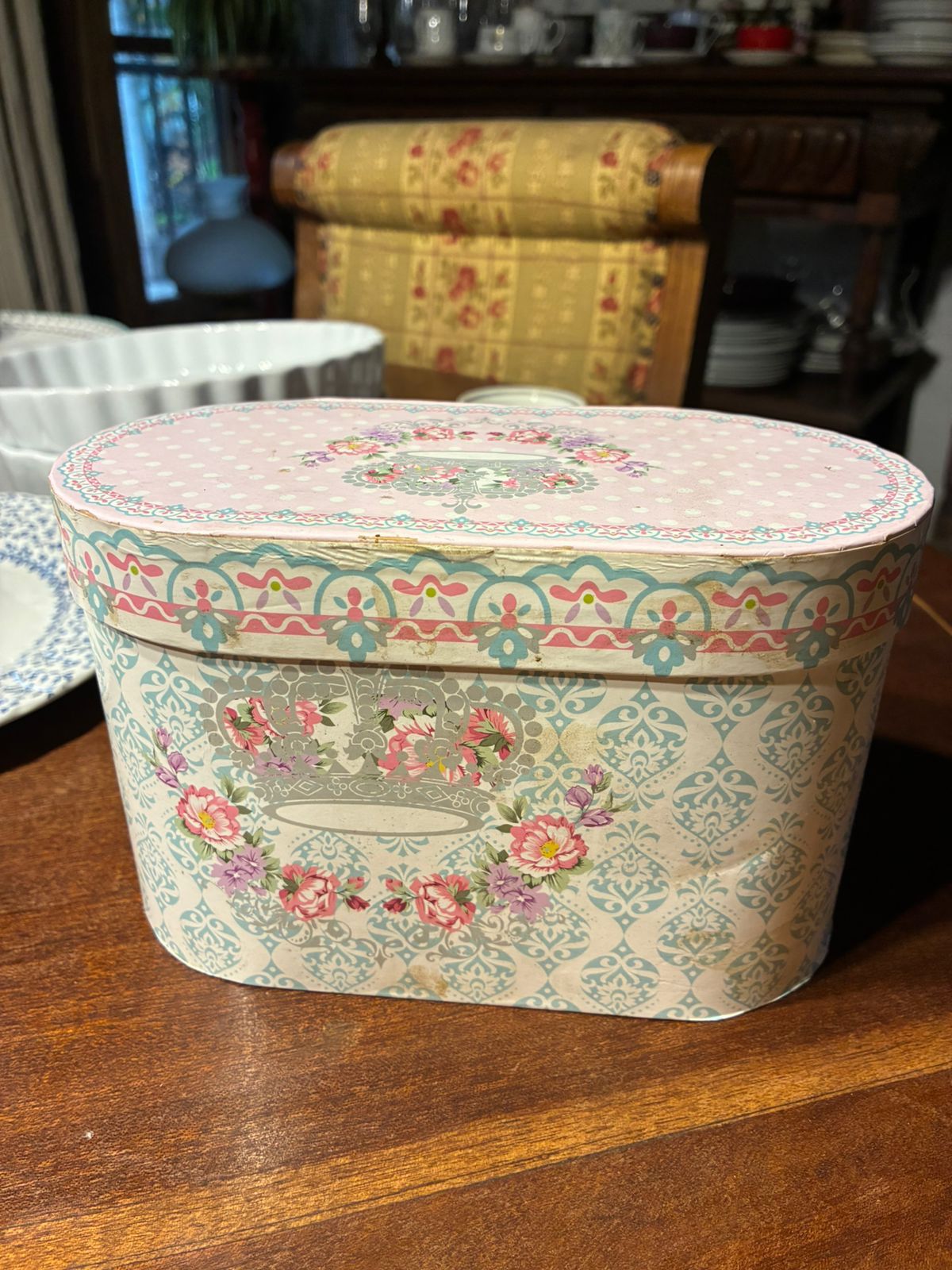 Caja con 2 tazas de té antiguas - Imagen 4