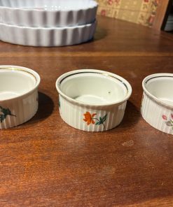 Set 3 pocillos franceses para horno diseño flores