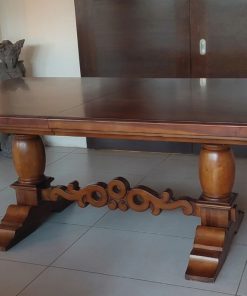 Mesa de comedor extensible Ashley gran tamaño madera