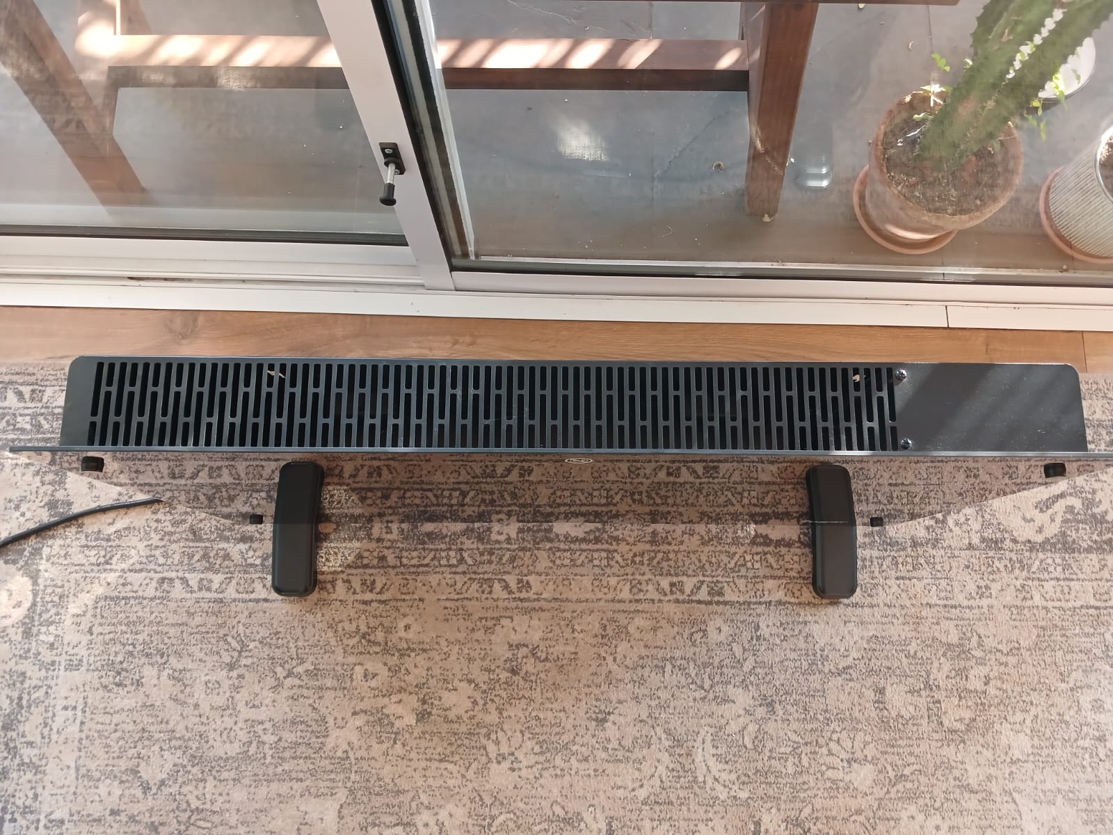 Estufa calefactor Yogar Convector Panel Espejo vidrio templado negro 2000W - Imagen 4