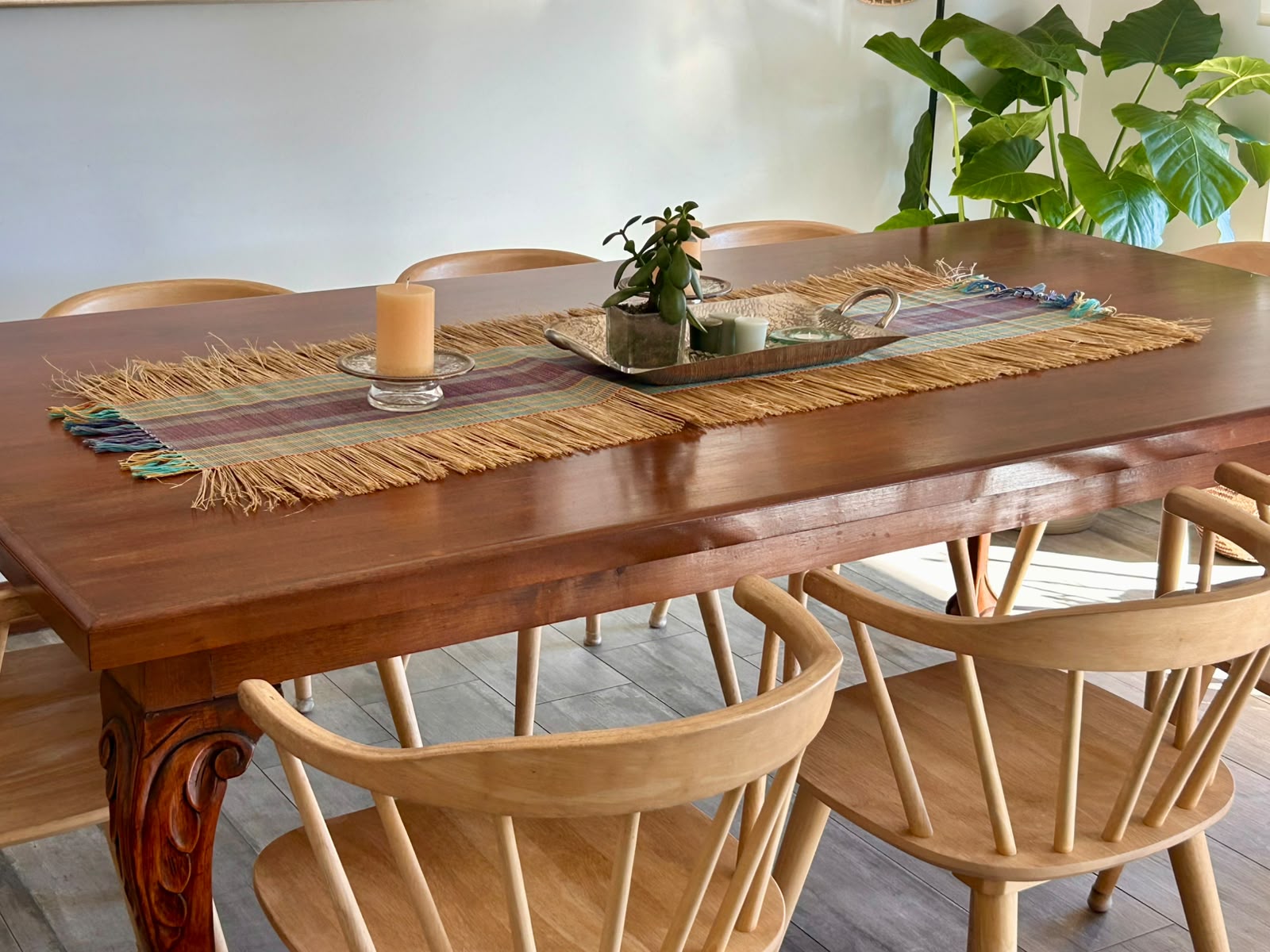 Mesa comedor madera patas talladas - Imagen 4