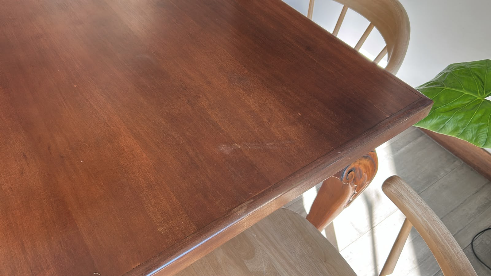 Mesa comedor madera patas talladas - Imagen 8